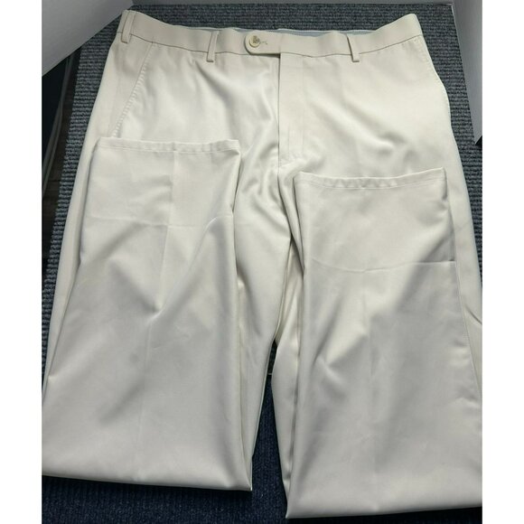 Peter Millar Crown Sport Mens Beige Golf Pants 36x32 Lightweight Performance Fle - Picture 4 of 6